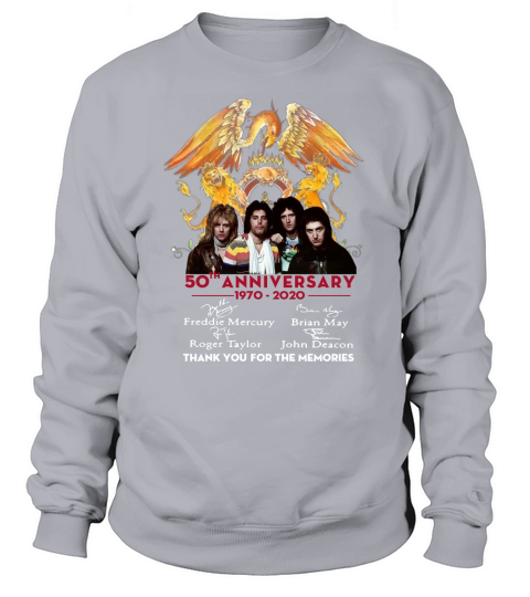 Queen 50th anniversary 1970 2020 signature Sweatshirt Unisex