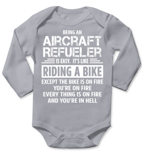 Aircraft Refueler Long Sleeve Baby One-Piece