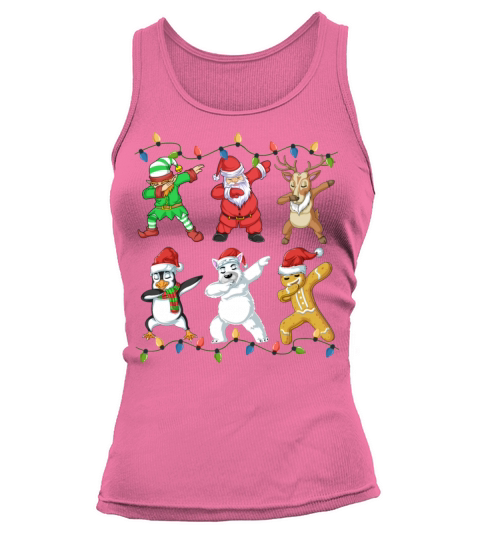 Dabbing Santa Elf Friends Christmas Women's Tank Top