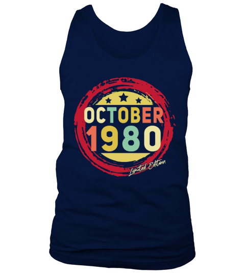 Born October 1980 Vintage Gift Men's Tank Top
