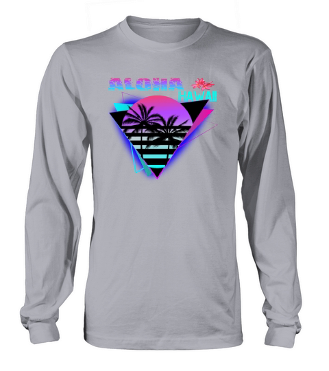 Aloha Retro Paradise Hawaii Sunset Women's Long Sleeve