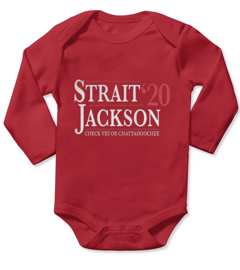 Strait Jackson 20 Check Yes Or Chattahoochee Long Sleeve Baby One-Piece