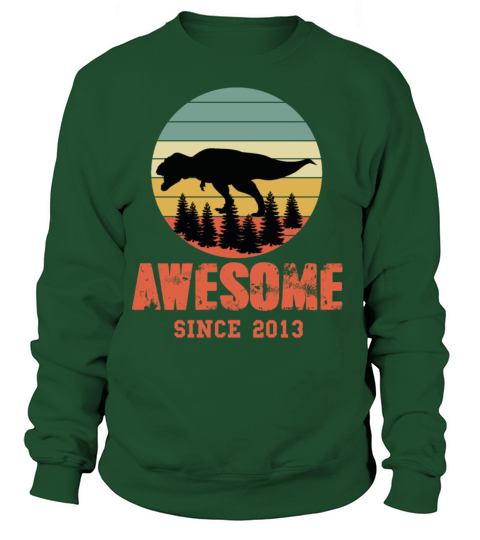 awesome since 2013 dinosaurus hipster Shirt Women's Sweatshirt