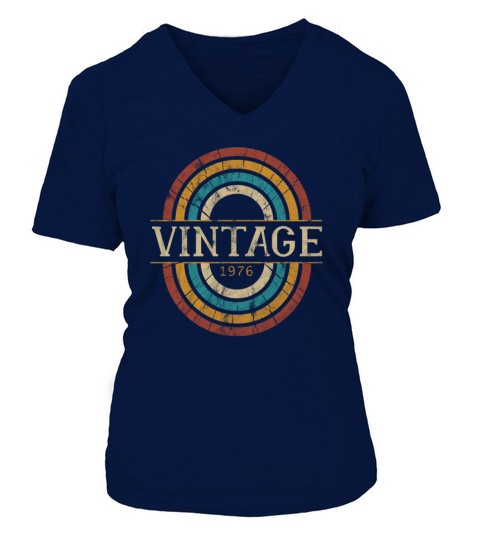 1976 birthday vintage shirt - gift idea retro Women's V-Neck T-shirt