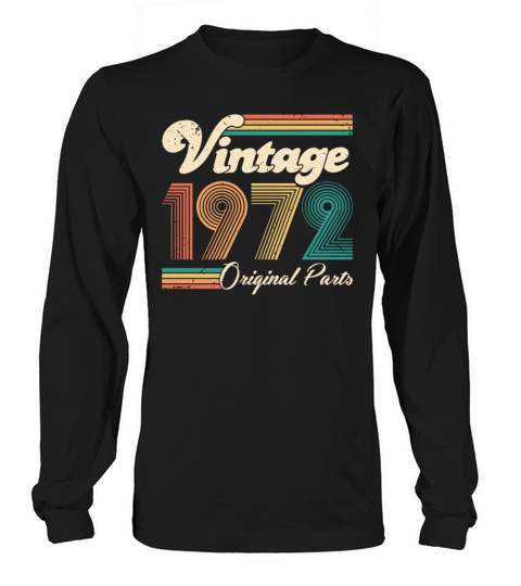 Vintage 1972 50th Birthday Fiftieth Gift Women's Long Sleeve
