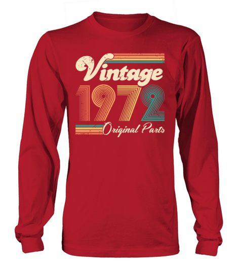 Vintage 1972 50th Birthday Fiftieth Gift Long sleeved Unisex