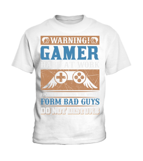 Warning Gamer do not disturb Kids T-Shirt