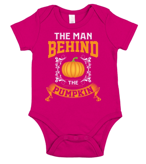 Pregnancy and Maternity Man Behind the Pumpkin Short Sleeve Baby One-Piece