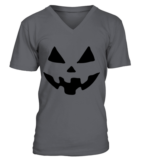 Jack O Lantern Pumpkin Face Costume Orange Men's V-Neck T-shirt