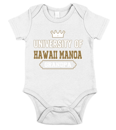 University of Hawaii Manoa Grandpa Great Gift For Grandparents Short Sleeve Baby One-Piece