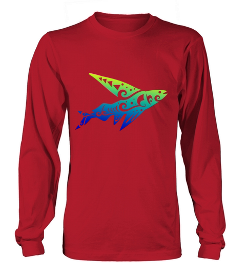 Maori Flying Fish Tribal Tattoo Gift Idea Women's Long Sleeve