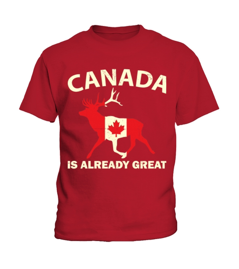 DEER WITH CANADA FLAG CANADA IS ALREADY GREAT Kids T-Shirt