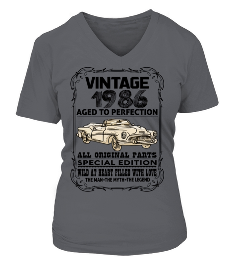VINTAGE 1986-AGED TO PERFECTION Women's V-Neck T-shirt