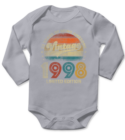 Vintage 1998 Limited Edition 23Rd Birthday 23 Year Long Sleeve Baby One-Piece