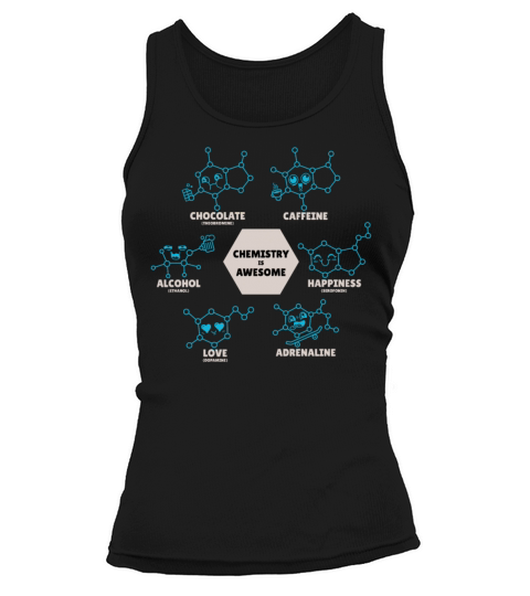 Chemistry formulas Caffeine Chocolate Adrenaline Women's Tank Top