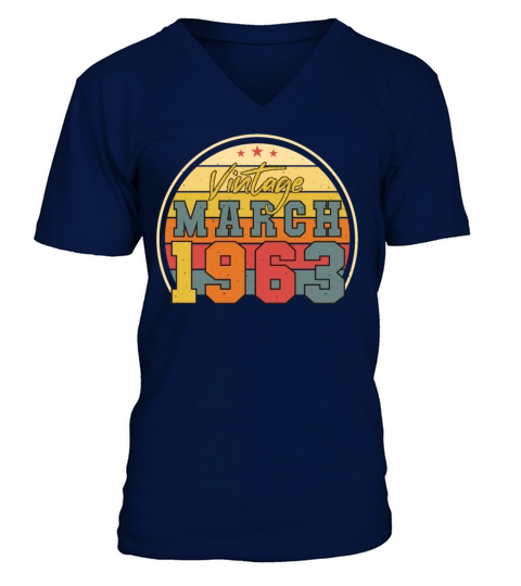 March 1963 Vintage V-Neck T-shirt