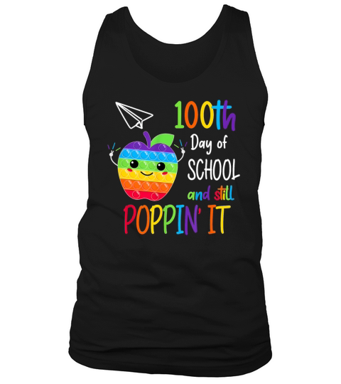 100th Day Pop It Happy 100 Days Of School And Stil Men's Tank Top