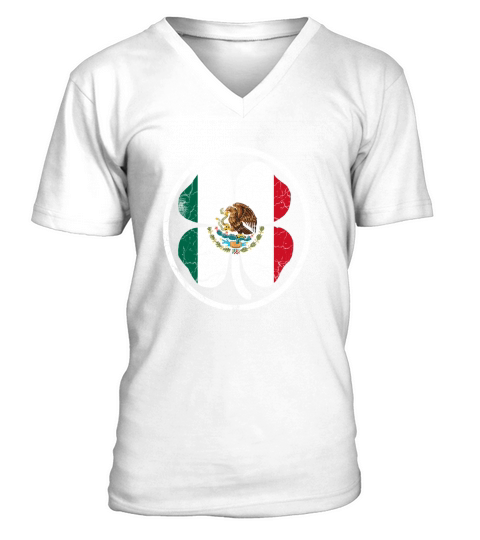 Mexican Irish Flag Shamrock Shirt St Patricks Day TShirt V-Neck T-shirt
