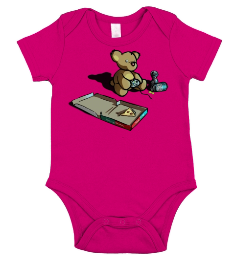 Teddy The Gamer Short Sleeve Baby One-Piece