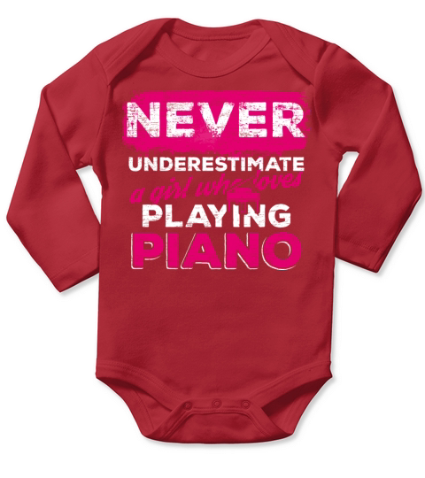Piano pianist girls Long Sleeve Baby One-Piece
