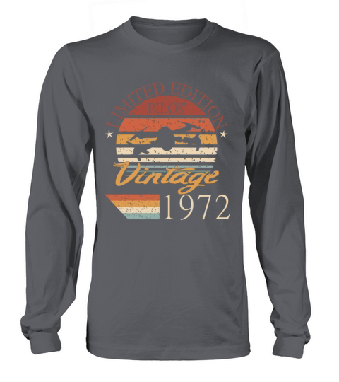 1972 vintage year birth drone aviator Long sleeved Unisex