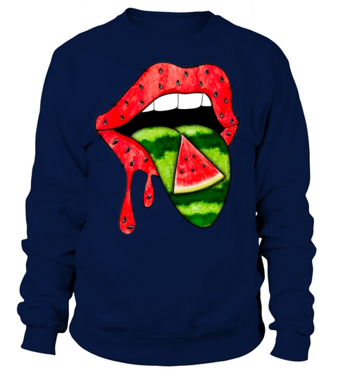 Watermelon Tongue Lips Women's Sweatshirt