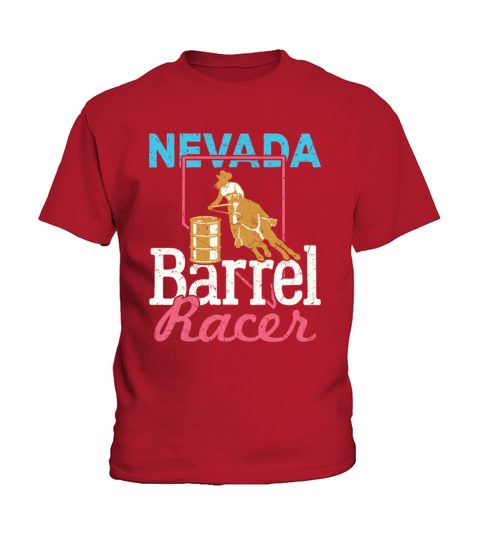 Nevada Barrel Racer Racing Cowgirl Western Kids T-Shirt