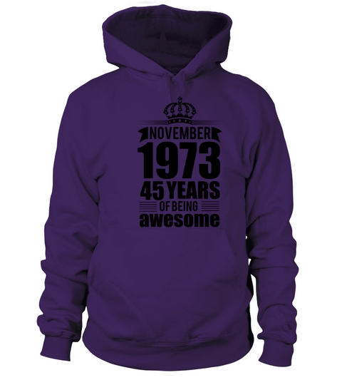 November 1973 45 years of being awesome Women's Hoodie