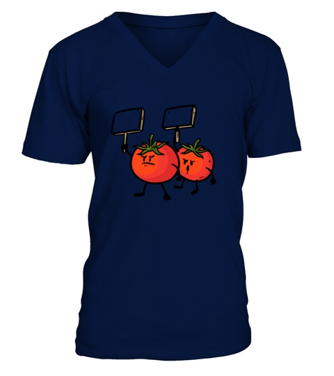 Comic Style Tomatoes Men's V-Neck T-shirt