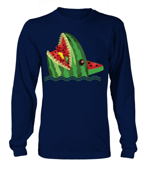 Kawaii Watermelon Shark Fin Family Summer Vacation Women's Long Sleeve