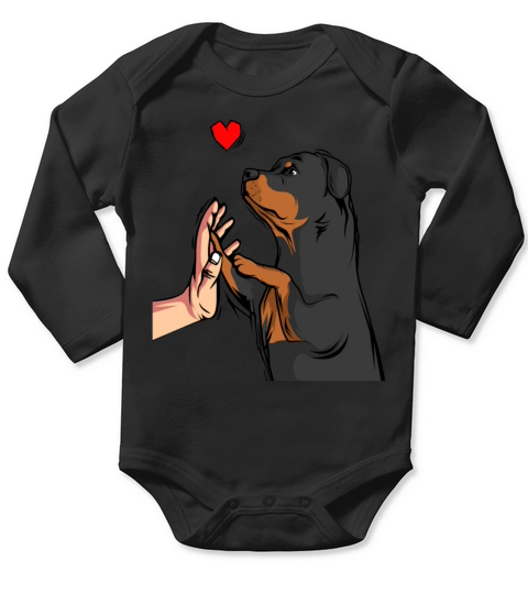 Rottweiler love dogs mistress ladies Long Sleeve Baby One-Piece