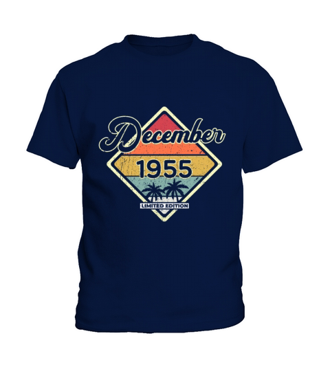 Vintage 65th Birthday December 1955 Sports Gift Kids T-Shirt