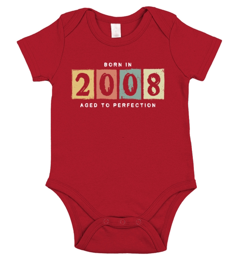 2008 Birthday vintage Gift Idea Short Sleeve Baby One-Piece
