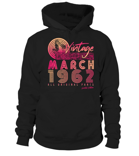 March 1962 Original Vintage Hoodie Unisex