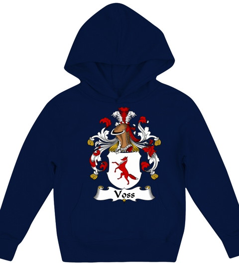 Voss Family Crest German Family Crests Kids Hoodie