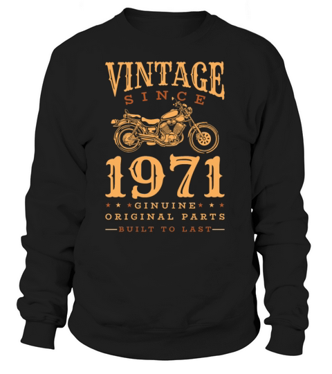 1971 Vintage born Motorcycle Birthday gift idea Women's Sweatshirt