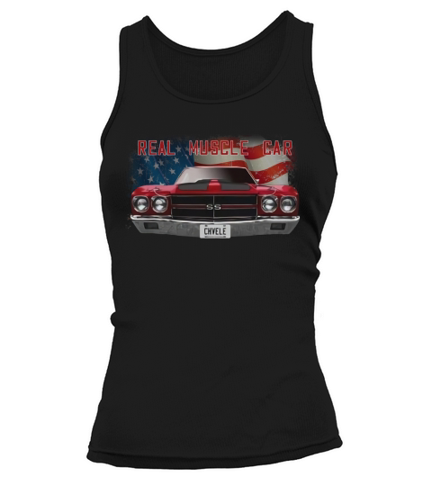 1970 Chvlle Real Muscle Car Front Red Tank top Woman