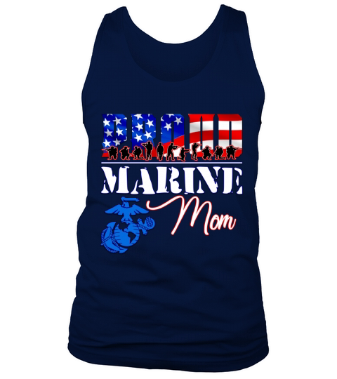 Proud Marine Mom Patriotic USA Military 2020 Tank Top Unisex