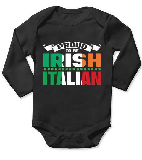 Irish Italian Italian Gift St Patricks Day shirt Long Sleeve Baby One-Piece