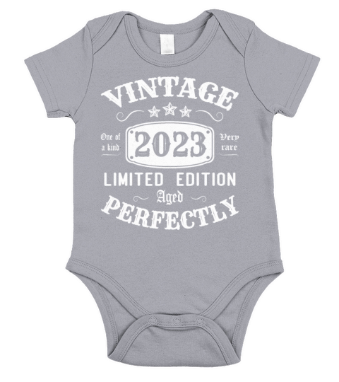 Vintage 2023 Limited Edition Aged Perfectly Short Sleeve Baby One-Piece