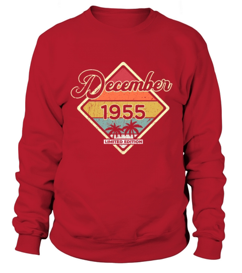 Vintage 65th Birthday December 1955 Sports Gift Men's Sweatshirt