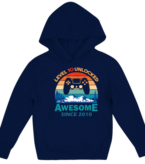 Birthday 10 Years Old Awesome Since 2010 T Shirt Kids Hoodie