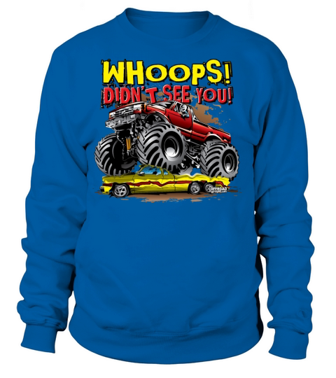 Monster Truck Whoops Red Women's Sweatshirt