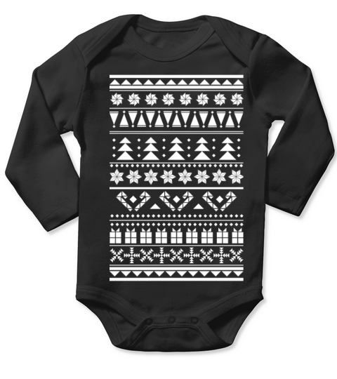 Christmas sweater pattern Long Sleeve Baby One-Piece