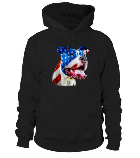 American Pit Bull Terrier USA Flag Patriotic Dog Gift Hoodie Unisex