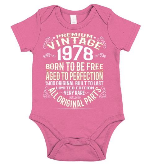 PREMIUM VINTAGE 1978 Short Sleeve Baby One-Piece