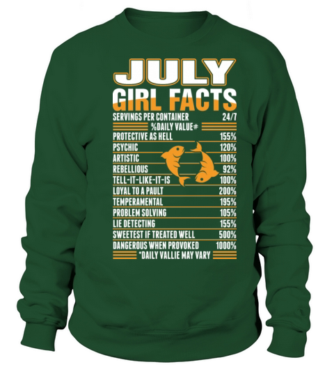 July Girl Facts Pisces Women's Sweatshirt