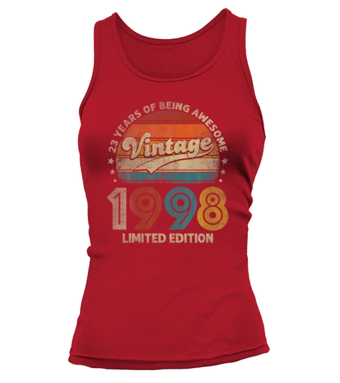 Vintage 1998 Limited Edition 23Rd Birthday 23 Year Women's Tank Top