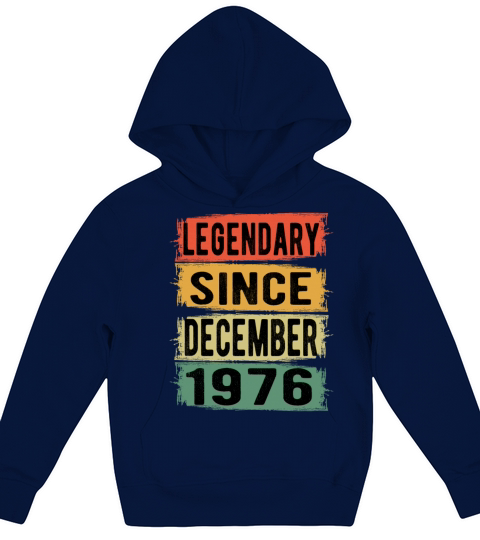 Birthday Retro Legendary December 1976 Kids Hoodie
