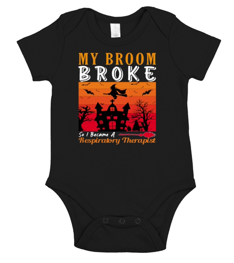 Respiratory Therapist funny hallowenn design Short Sleeve Baby One-Piece